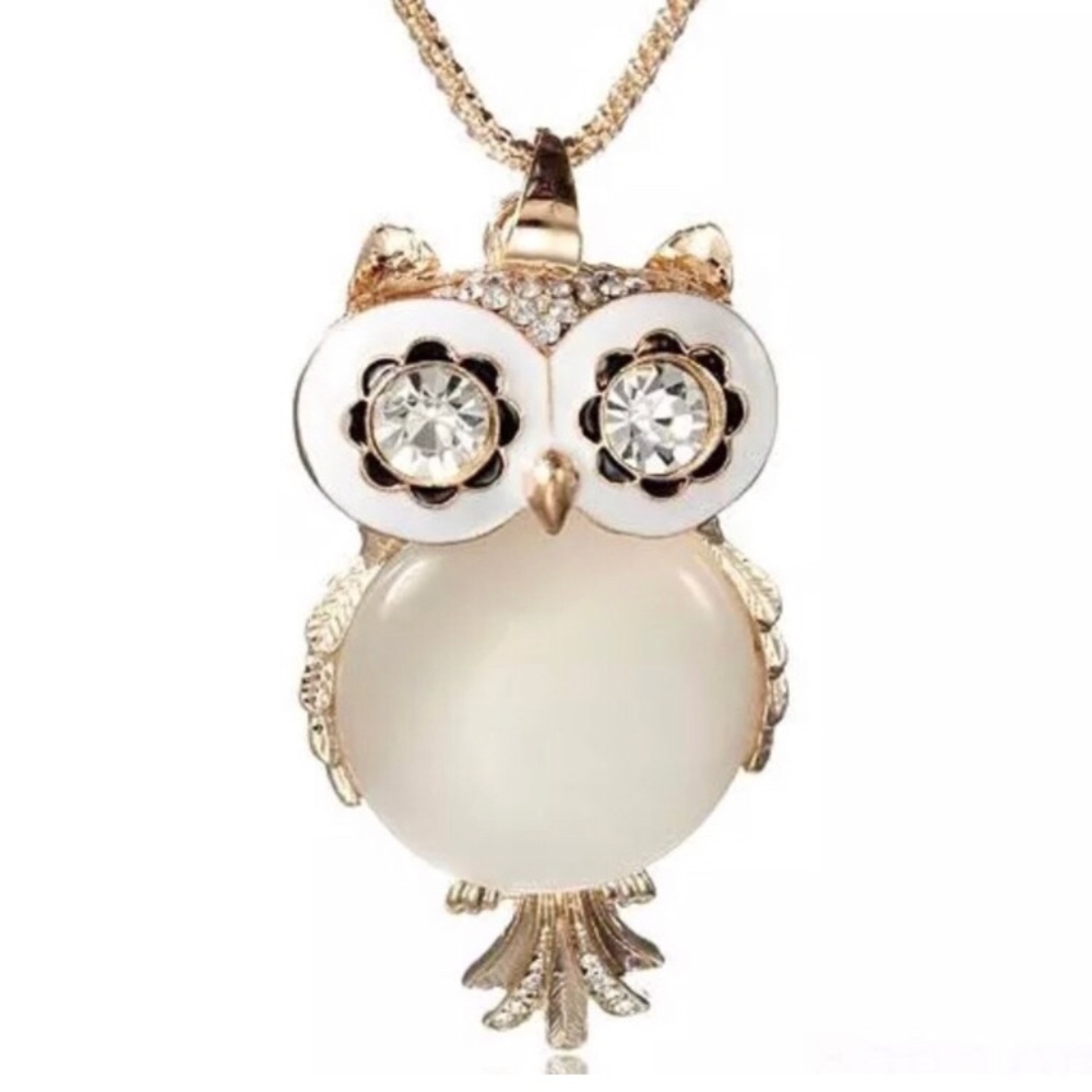 Owl Necklace Jeweled